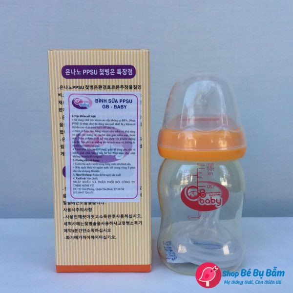 Bình sữa nhựa ppSu Gb Baby 160ml Hàn Quốc