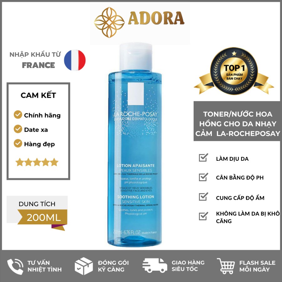 (Sẵn) Nước Cân Bằng La Roche-Posay Dành Cho Da Nhạy Cảm Soothing Lotion Sensitive Skin 200ml