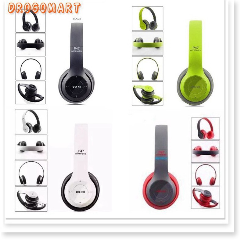 ( FREESHIP 99K ) Tai nghe chụp tai cao cấp có khe thẻ nhớ Bluetooth P47 Âm thanh đỉnh cao Bảo Hành 6 tháng | BigBuy360 - bigbuy360.vn