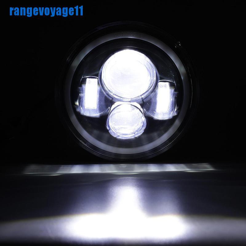 Đèn pha led tròn 7Inch 75W chùm cao/ thấp cho xe mô tô 97-18 JK TJ LJ Wrangle