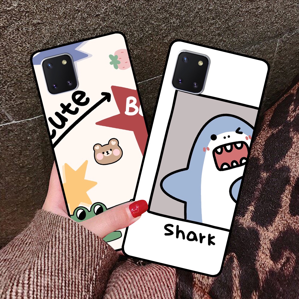 Ốp lưng Samsung Note 10 Lite - S10 Lite in hình cá mập, khủng long dễ thương, cute (T01 - T06)