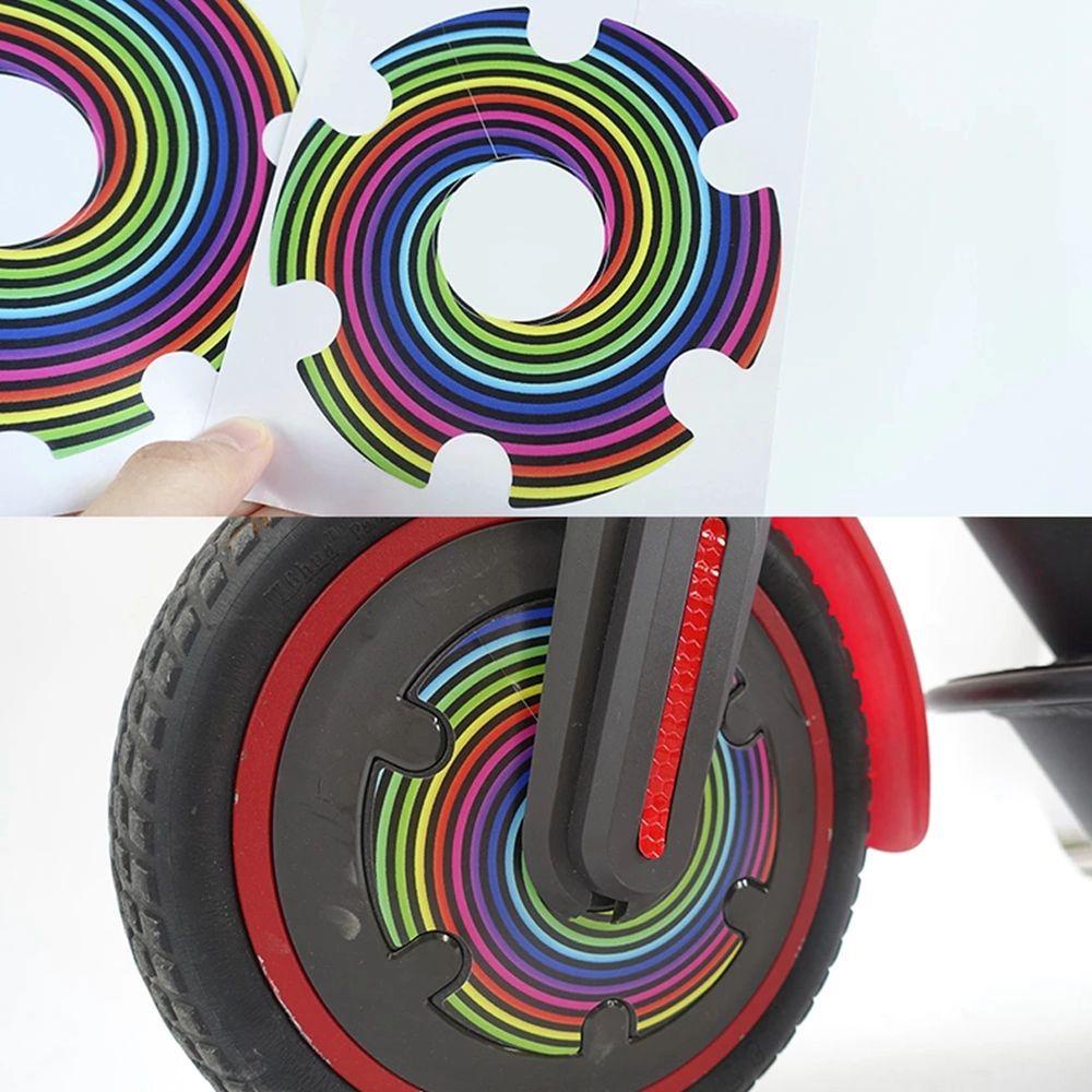 Set 2 Miếng Dán Bánh Xe Trước Bằng PVC Chất Lượng Cao Cho Xe Scooter Điện
