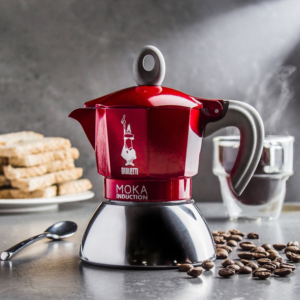 Ấm Moka Bialetti Induction đun trên bếp từ 2 - 4 Cup | Nhập khẩu Italia, bảo hành chính hãng.