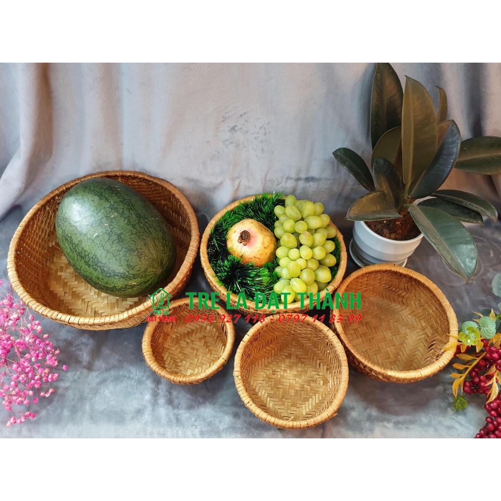 Thúng tre bền đẹp đủ size từ 10 đến 52cm loại hun khói cao cấp