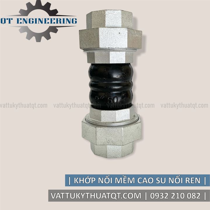 Khớp Nối Mềm Cao Su Nối Ren | DN20-DN50