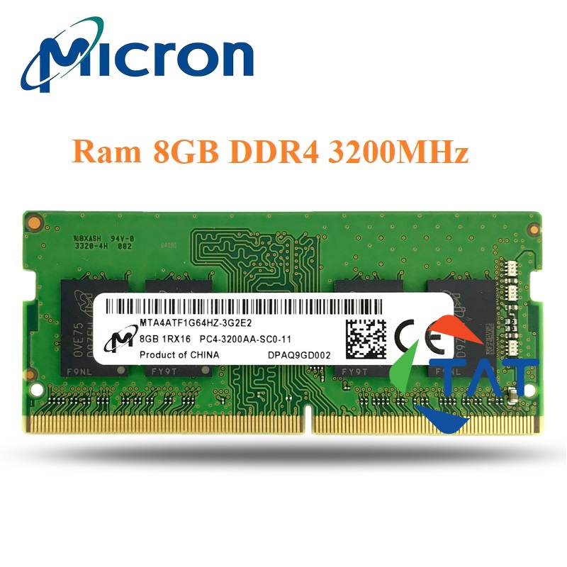 Ram Micron 8GB DDR4 3200MHz (1 mặt chíp) xử lý các dòng máy Laptop kén Ram không nhận đủ tốc độ