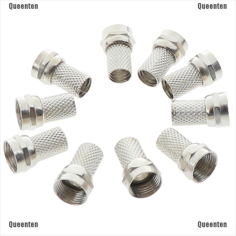 Bộ 10 đầu nối 75-5 F dạng vặn lên cho anten tv vệ tinh