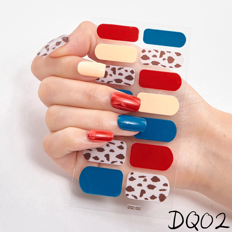 Bộ 14 Miếng Dán 3d Trang Trí Móng Tay Dq01-20