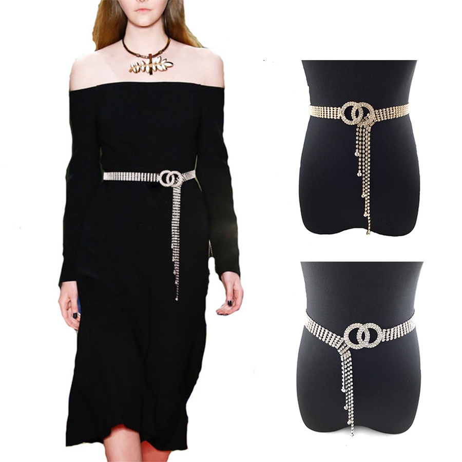 Thắt Lưng Đính Đá Lấp Lánh Sang Trọng Cho Nữ