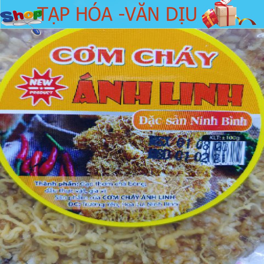 ăn vặt 3 gói CƠM CHÁY CHIÊN MẮM HÀNH ỚT đặc sản Ninh Bình Hạn Dùng Mới Nhất