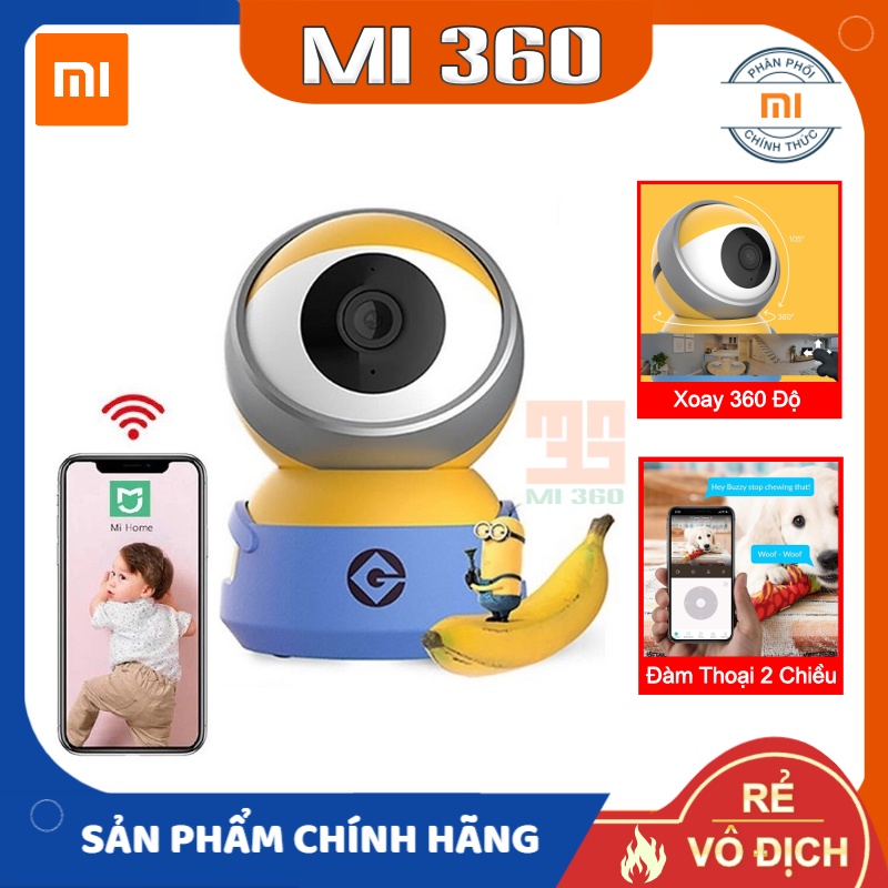 [Mã 267ELSALE hoàn 7% đơn 300K] Camera Giám Sát IP Xoay 360° Xiaomi Minions 2K 1296p A1