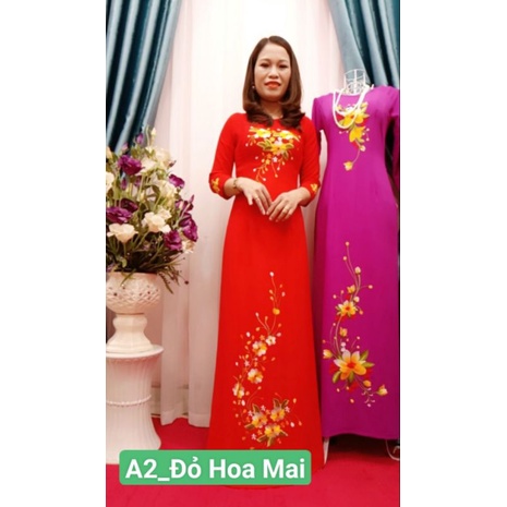 ÁO DÀI THÊU HOA - VẢI LỤA TẰM CAO CẤP