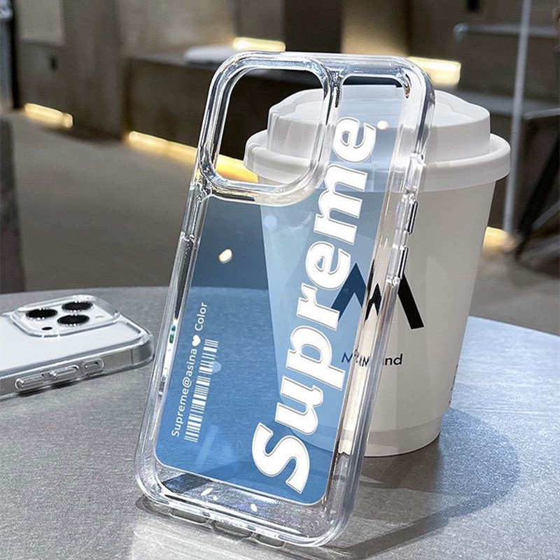 Ốp Điện Thoại Cạnh Mềm Trong Suốt Chống Sốc In Hình Không Gian SUPREME Cho IPhone 11 13 12 X XS Pro Max XR 12 13 Mini