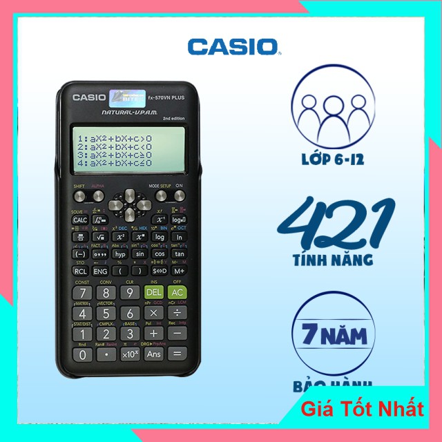 Máy tính Casio FX570VN Plus New 2nd Edition 7 Năm Bảo Hành Chính Hãng