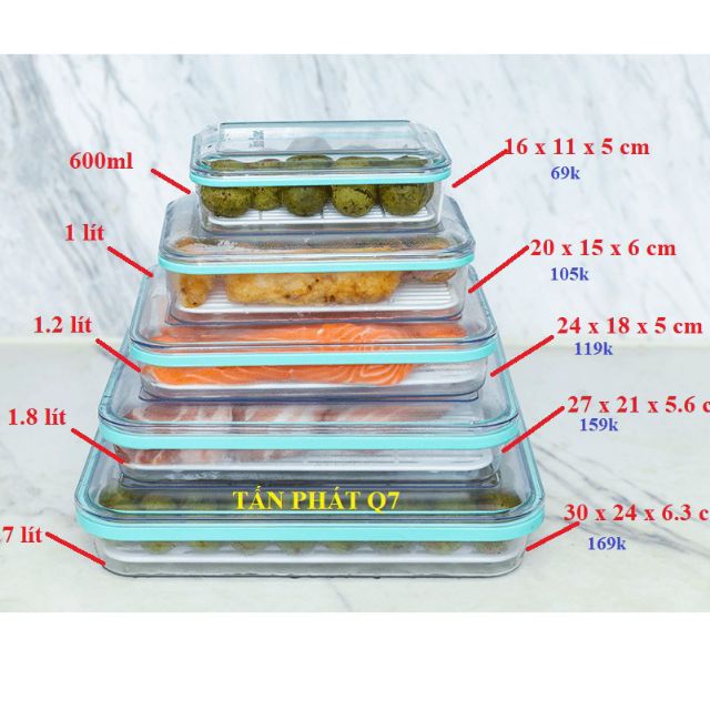 Hộp bảo quản thực phẩm ngăn đông BioZone ĐỦ THỂ TÍCH