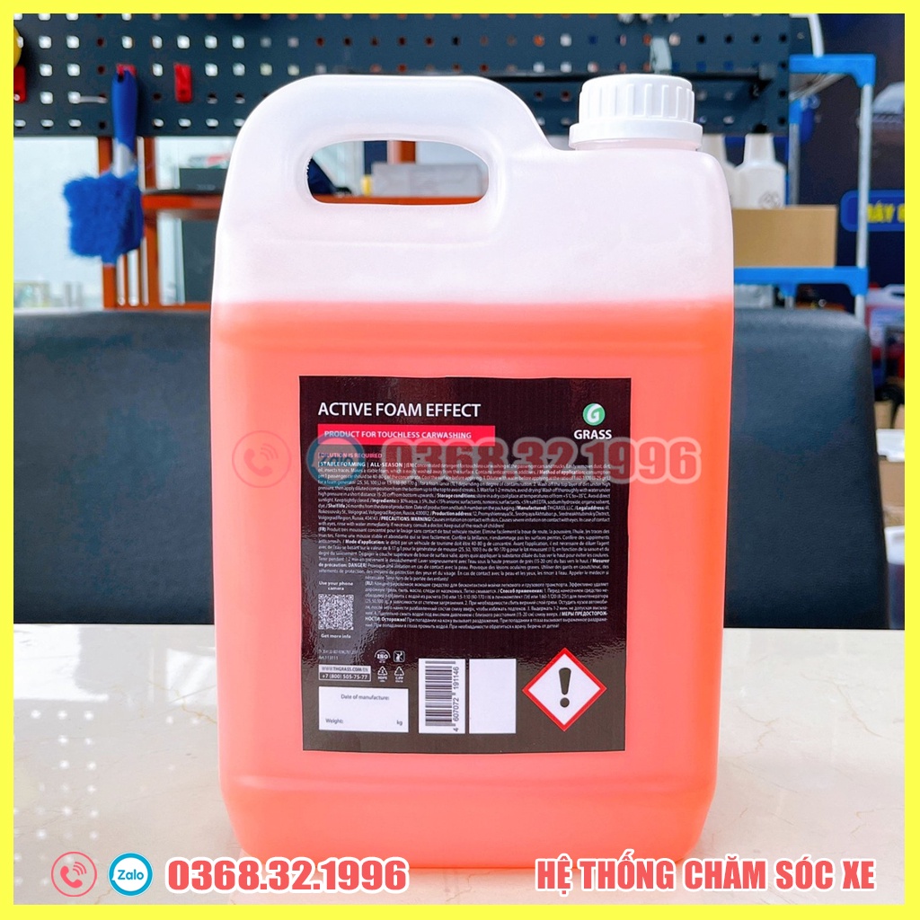 Dung Dịch Rửa Xe Không Chạm - Nước Rửa Xe Ô Tô, Xe Máy Siêu Tập Trung Active Foam Effect 5L(Tặng 02 khăn lau xe)