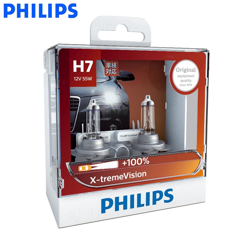 Philips X-treme Vision H1 H4 H7 H11 HB4 HB3 9005 9006 Đèn Pha Xe Bóng đèn Halogen 3350K Đèn Vàng