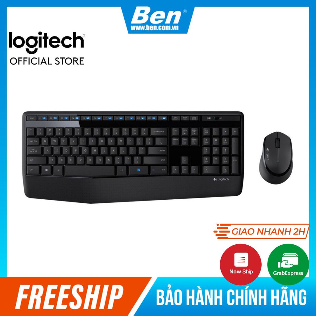 [Mã SKAMPUSHA7 giảm 8% đơn 250k]Bộ bàn phím và chuột không dây Logitech MK345 - Bảo hành chính hãng Logitech 12 Tháng