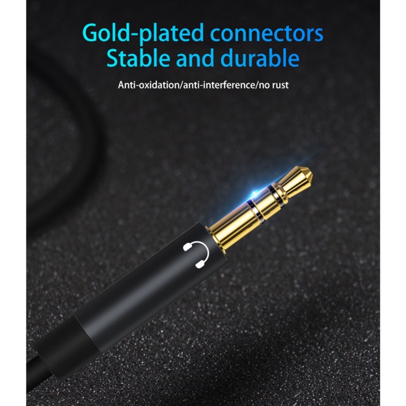 Dây Cáp Nối Dài Tai Nghe 2 Đầu Cắm 3 5mm Cho Điện Thoại / Máy Tính