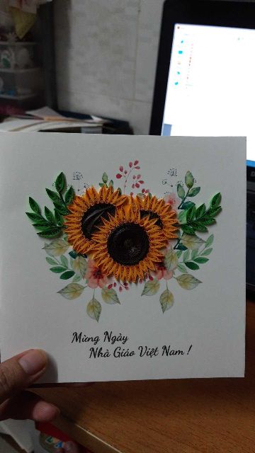 THIỆP QUILLING, THIỆP HANDMADE MỪNG NGÀY NHÀ GIÁO