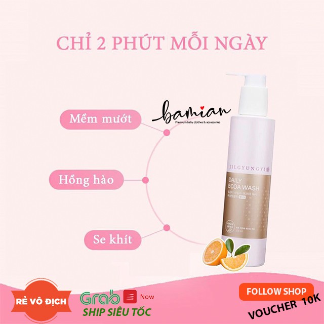 Gel Dung dịch vệ sinh phụ nữ JilGyungYi Daily Ecoa Wash 200ml