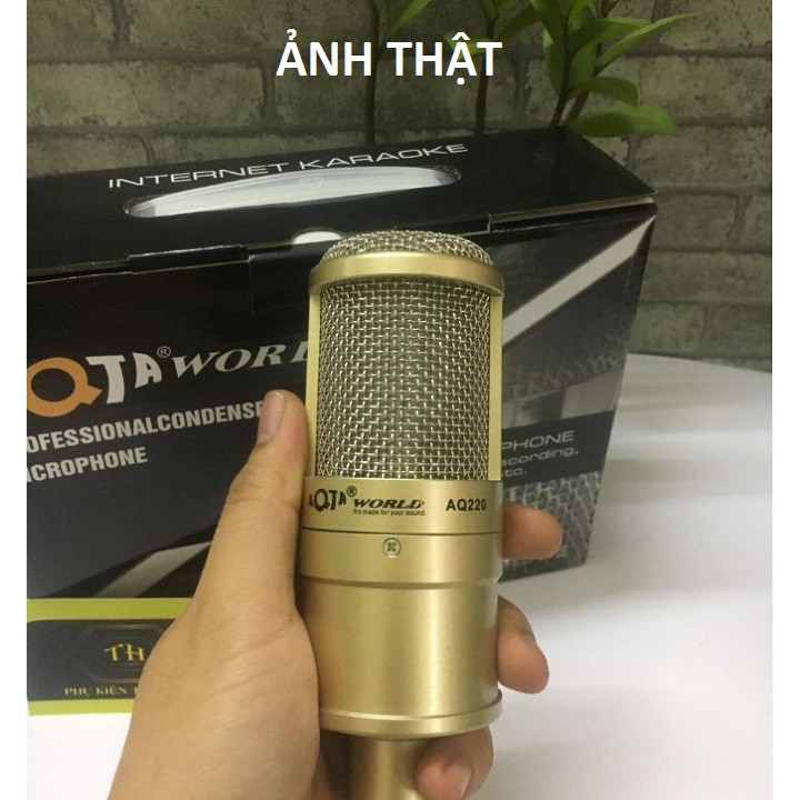 Micro Livestream AQ 220, Sound Card Thu Âm Mkai H9 Bluetooth Siêu Phẩm 2020