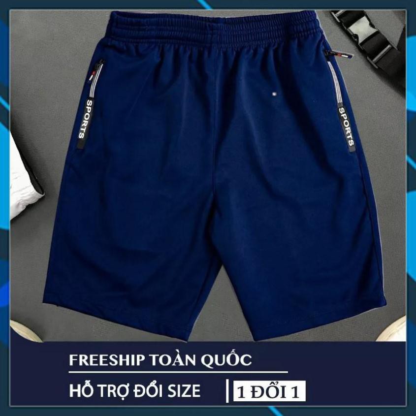 Quần thể thao 2 túi kéo khoá vải thun lạnh dày đẹp, quần thun nam, quần đùi | BigBuy360 - bigbuy360.vn