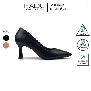 Giày cao gót bít mũi hadu g774 gót nhọn 7p, da mờ
