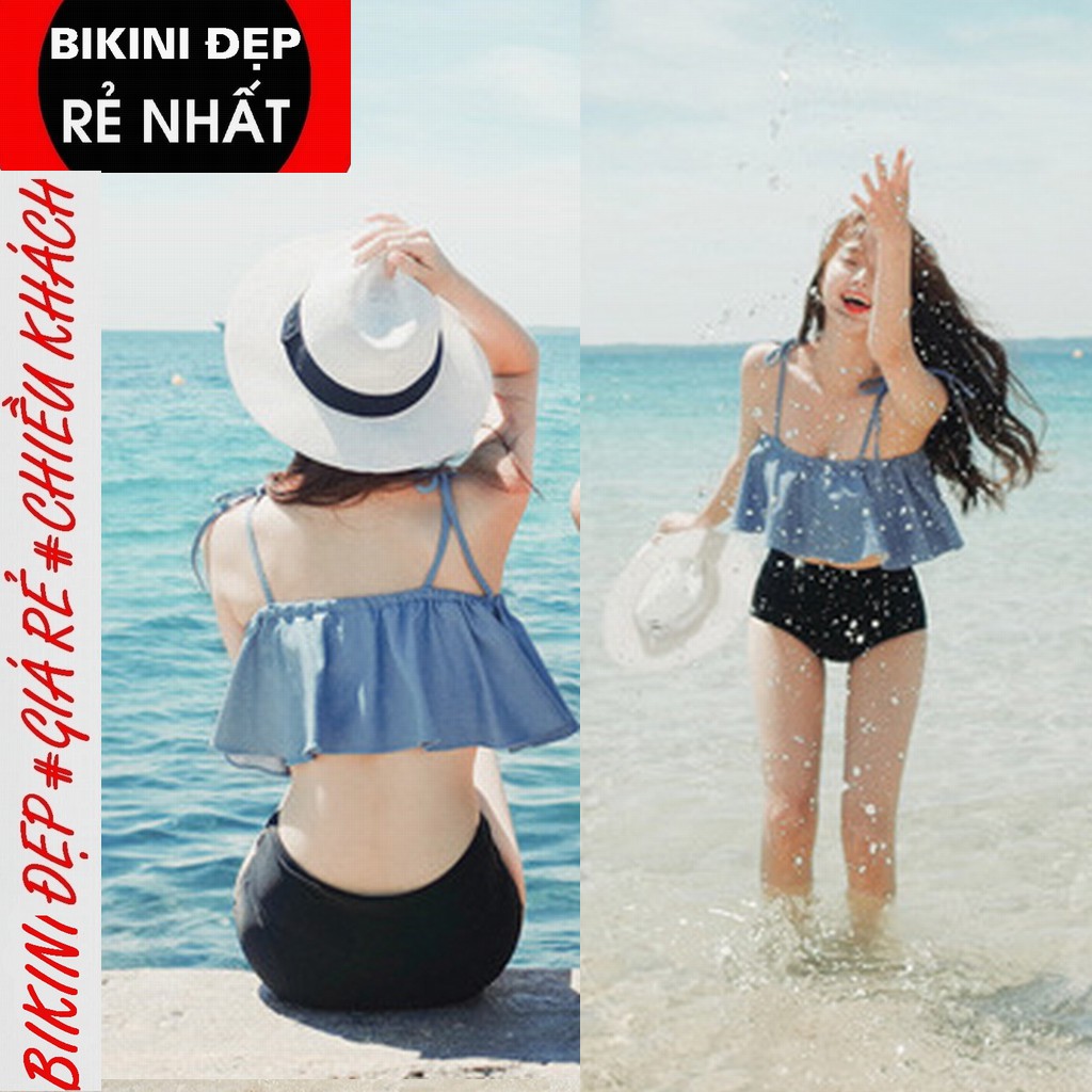 bikini tay bồng váy 2 tầng mẩu hiền hồ phối váy cực xinh | BigBuy360 - bigbuy360.vn