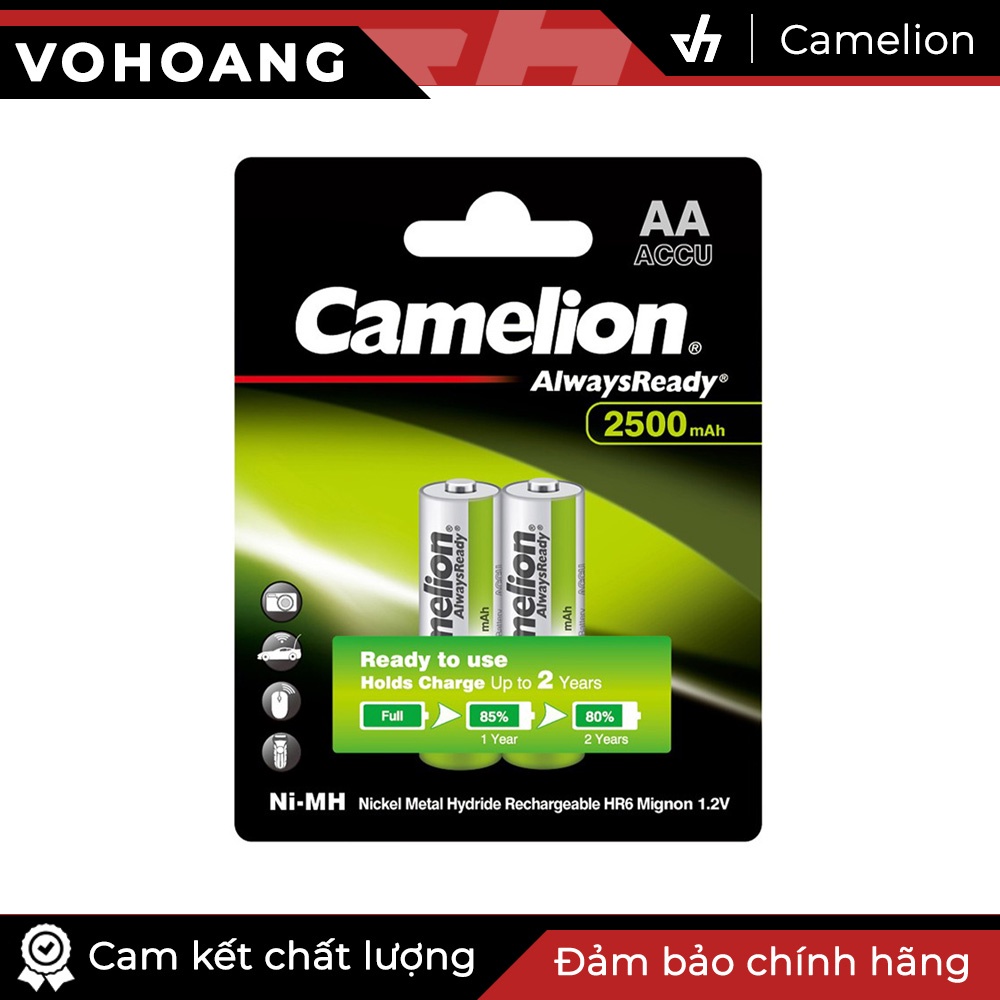 Pin sạc Camelion AA 2500mAh - Camelion AA AlwaysReady Ni-MH Rechargeable