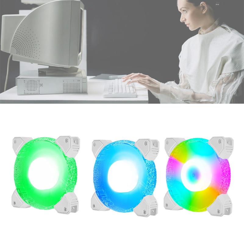 Set 3 Quạt Tản Nhiệt 120mm Có Đèn LED Nhiều Màu Sắc Yên Tĩnh Cho CPU Máy Tính