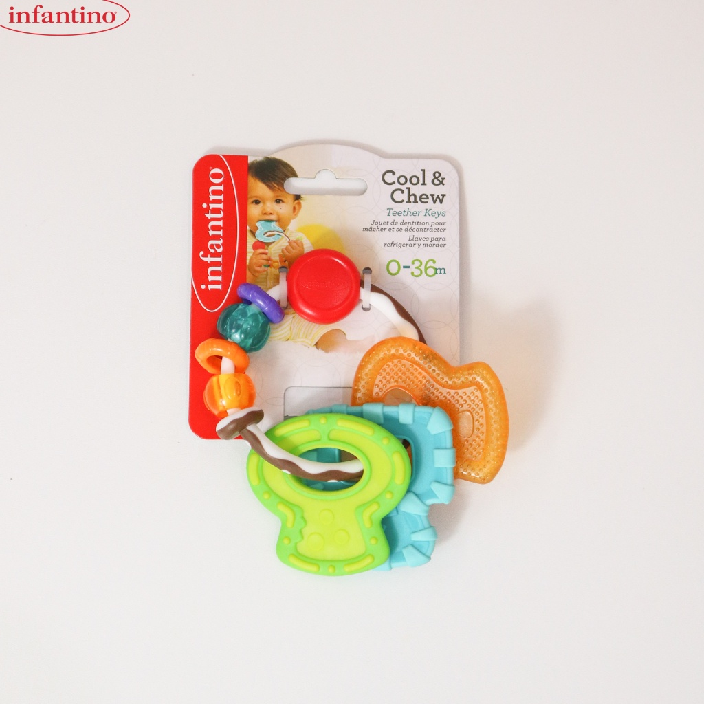 Gặm Nướu Hình Chùm Chìa Khoá INFANTINO Cool & Chew Teether Keys Dành Cho Bé Trong Thời Kỳ Mọc Răng Bằng Nhựa ABC Cao Cấp