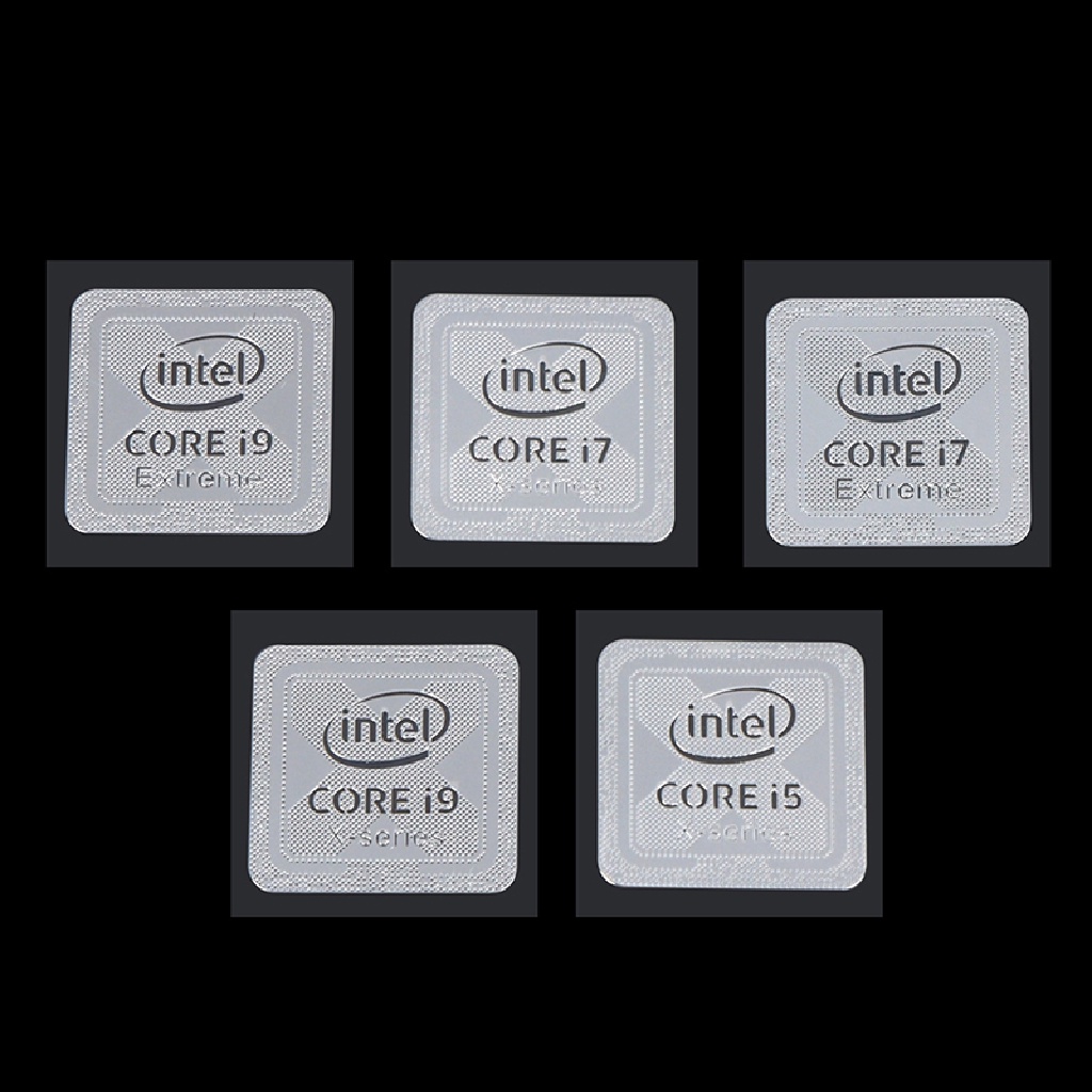 Miếng Dán Logo CPU Máy Tính Intel Core i9 i7 i5 i3 Thế Hệ 10 Bằng Kim Loại