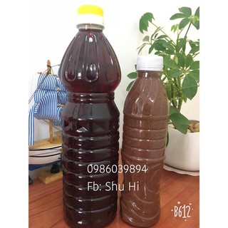 Combo nhà làm: 1 lít nước mắm cốt ba làng, 0,5 lít mắm tép chưng thịt (mắm chua) Ba làng