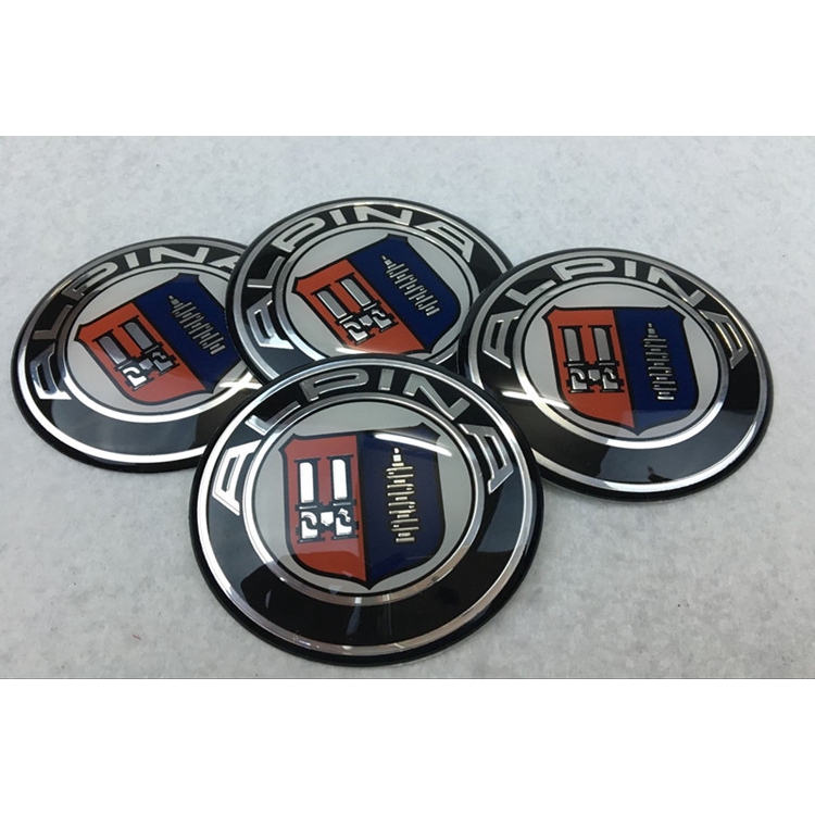 Set 4 Miếng Dán Nắp Đậy Trục Bánh Xe Hơi BMW ALPINA 65mm