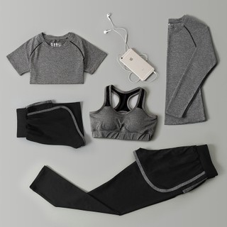 Set bộ đồ tập 5 món siêu đẹp tập gym, yoga cao cấp