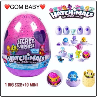 Combo 1 Big Size + 10 mini Trơn - Trứng Hatchimals