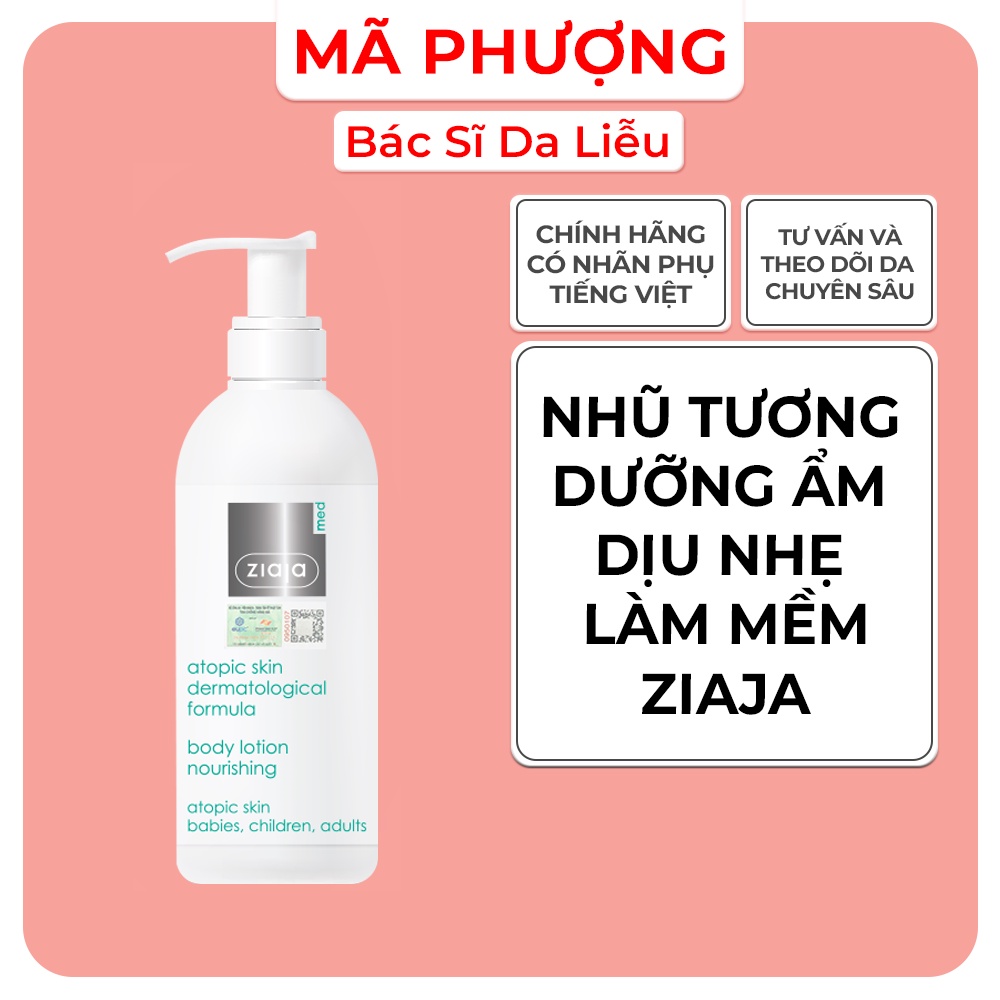 Nhũ Tương Dưỡng Ẩm Dịu Nhẹ Da Toàn Thân ZIAJA MED ATOPY AZS.