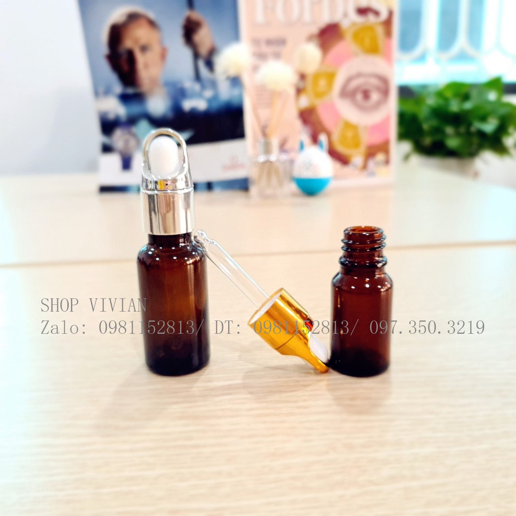 Vỏ lọ 100ml đựng tinh dầu , serum , thân thuỷ tinh chất lượng cao, nắp bóp khoét nhôm mạ vàng, bạc