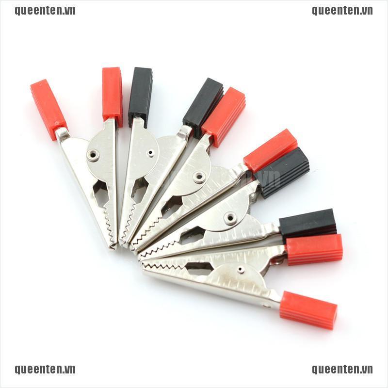 5Pcs 50mm Plastic Durable Handle Test Probe Metal Alligator Clips with Screw QUVN