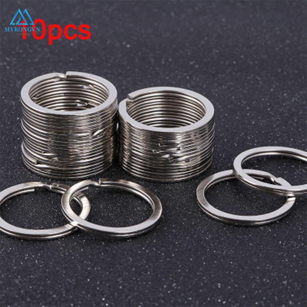 Set 10 Móc Khóa Bằng Thép Không Gỉ 25 / 28 / 30 / 32mm Thiết Kế Mới Tiện Dụng