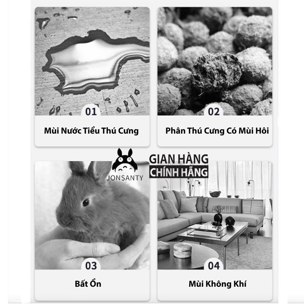 Xịt khuẩn khử mùi chuột hamster, thỏ, nhím, sóc, thú cưng nhỏ hãng JONSANTY chai 300ML tiêu diệt ghẻ, bọ chét, vi khuẩn