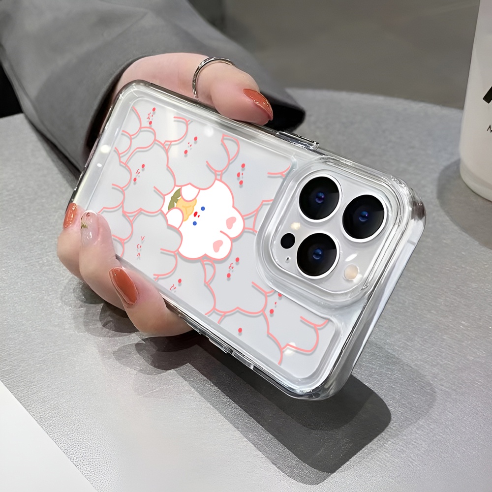 Ốp Điện Thoại Trong Suốt Hình Thỏ Dễ Thương Cho iphone 14 Pro Max Plus 13 11 12 7 8 Plus X XR XS Max 7 8 SE 2020