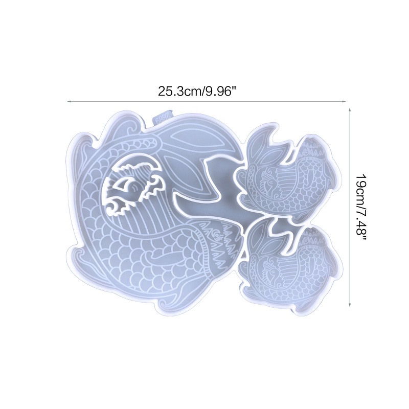 Khuôn Silicone Hình Cá Vàng Treo Tường / Cửa Trang Trí Không Gian