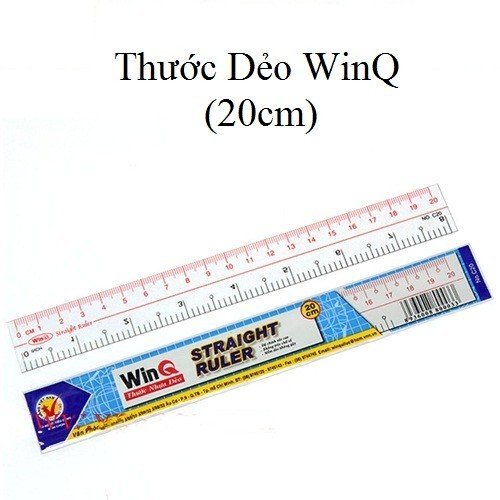 Thước nhựa dẻo không gãy WinQ 20cm (1 cái)