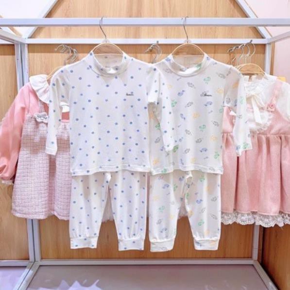 Bộ dài tay Avaler cài vai - cao cổ 3cm sợi tre đủ size