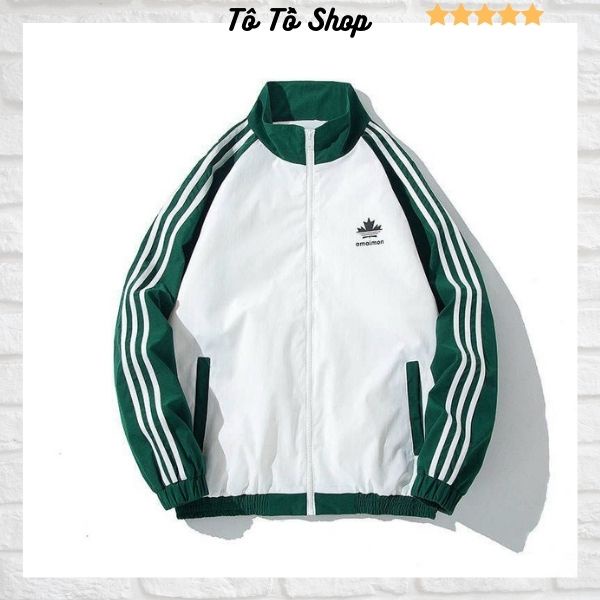 Áo khoác dù nam thời trang Tô Tồ Shop, áo khoác gió nam 2 lớp phối sọc thể thao siêu Hot trẻ trung cá tính - AD2