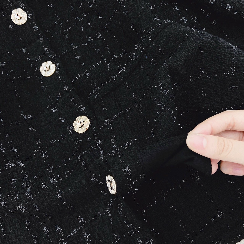 Đầm Babydoll 2 Dây Suông Dạ Đen