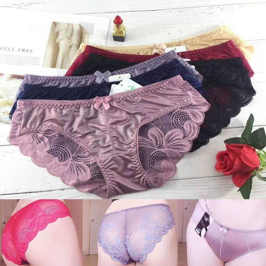 Quần Lót Nữ Lụa Phối Ren ❤️FREESHIP❤️ Hàng Cao Cấp Loại 1 Xuất Nhật