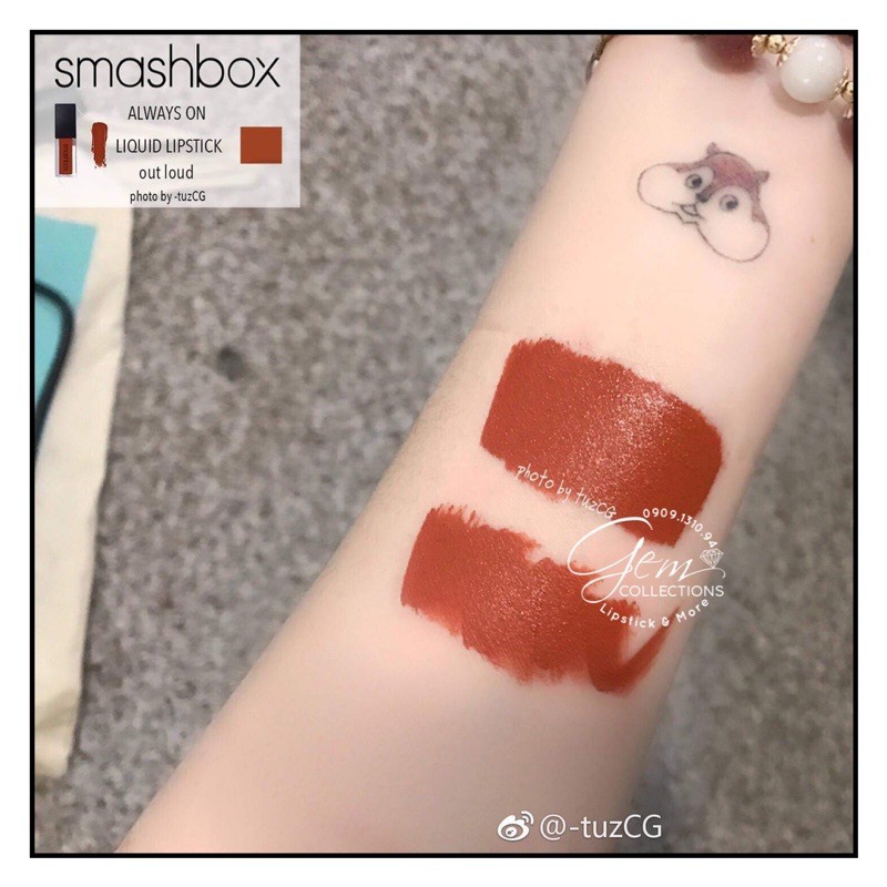 Son kem lì SMASHBOX Always On Lipsticks màu Out Loud